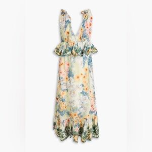 Agua by Agua Bendita Florecer Linen Floral Maxi Dress